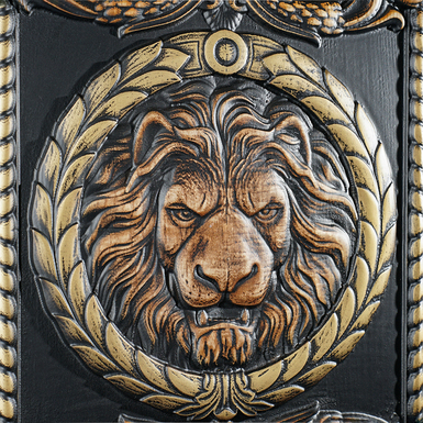 нарди з головою лева з дерева фото 1