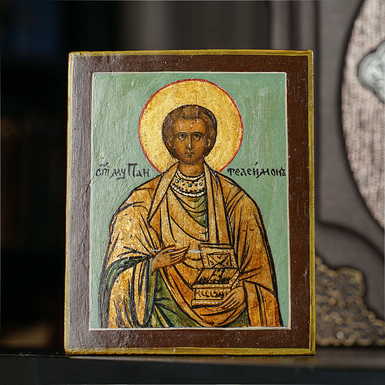 Купить старинную икону Пантелеймона Целителя