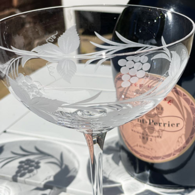 Crystal champagne glasses photo
