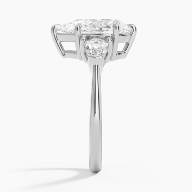 Каблучка з білого золота фото