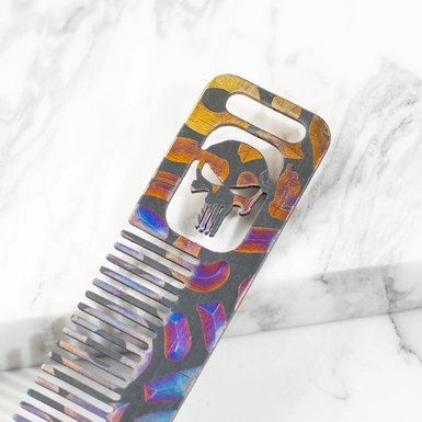 wow видео Титановая расческа "Череп" от Calti