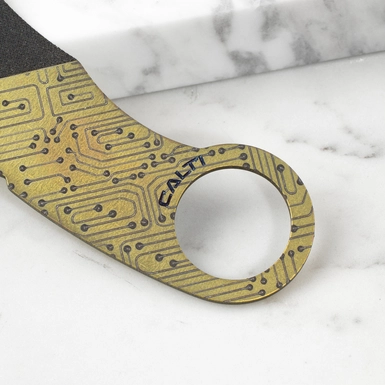 wow видео Титановая пилочка для ногтей "Керамбит" (желтая) от Calti