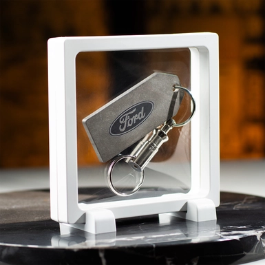 wow video Car titanium keychain "Ford" with Swedish carabiner "Victorinox"
