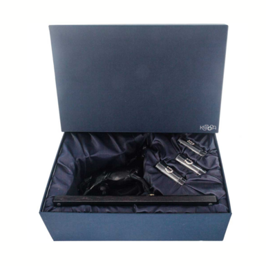 Подарочный набор из 3 рюмок "Эликсир победы: с конем и подковой" фото