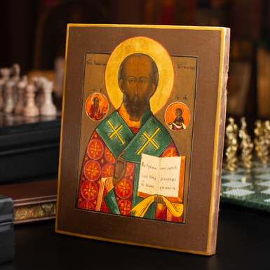 Стародавня ікона 19 століття, центральні регіони Православ'я фото 1