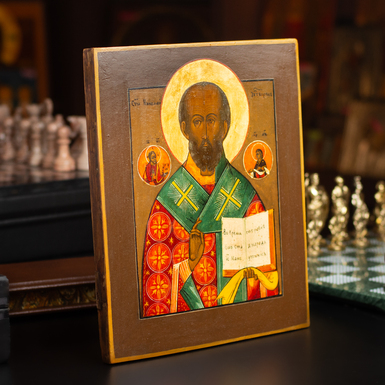 купити раритетну ікону Миколи Чудотворця фото 1
