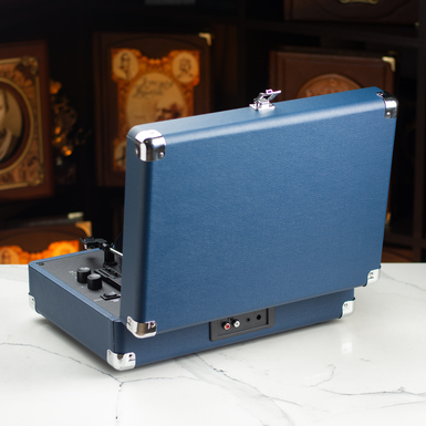 синій переносний програвач валізка фото 1