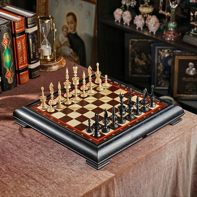 Шахматный набор из клена и ясеня "Селенус Ампир" ручной работы от Ukrainian chess