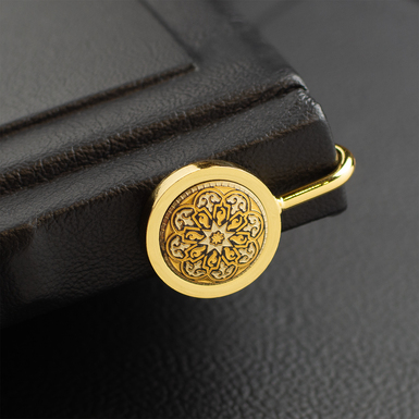 Закладка для книг из позолоты и дамасской стали "Star" фото