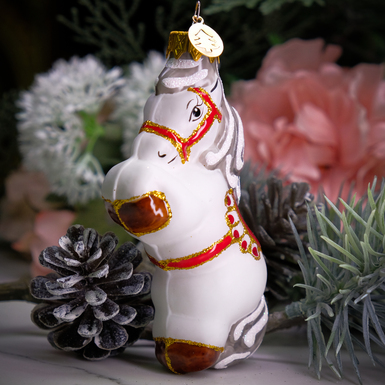 Подвеска на елку лошадка фото