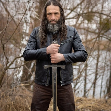 42_подарунок для чоловіка меч із чорної сталі фото 1