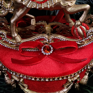 "Christmas horse" из бархата фото