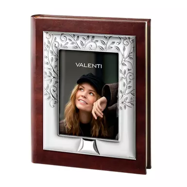 Шкіряний фотоальбом зі срібною пластиною "Symbol of life" (коричневий) від Valenti