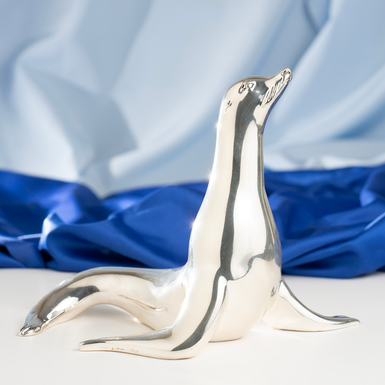 Buy a silver-plated seal figurine
