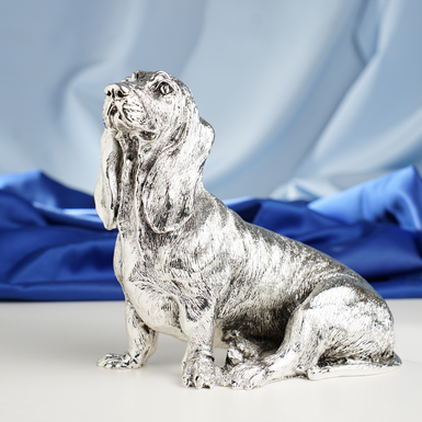 Buy a silver-plated dachshund figurine