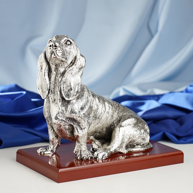 Buy a silver-plated dachshund figurine