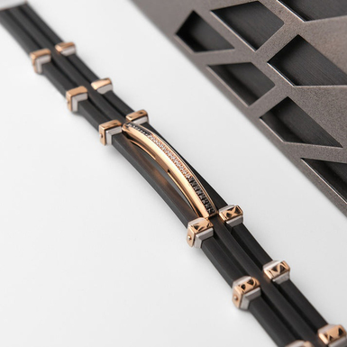 мужской браслет с золотом и бриллиантами фото 1