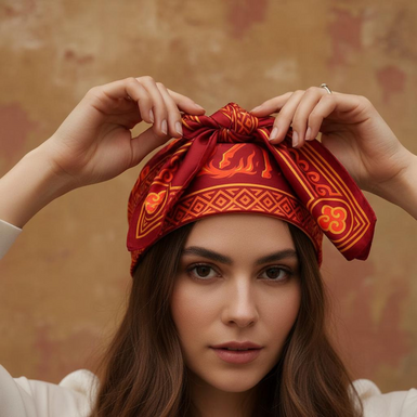 Платок из натурального шелка фото