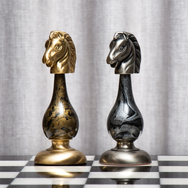 Detailed chess pieces photo