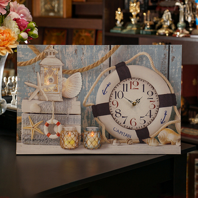 Wall painting "Navigation" with a clock by Nitsche (replica) photo