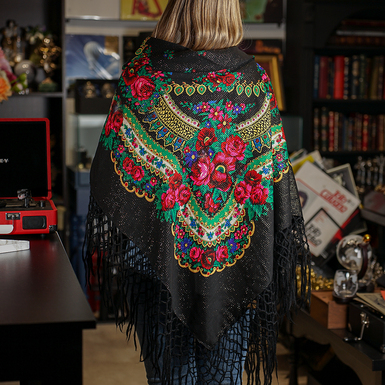 хустка "Квіти життя" ручної роботи, Японія, 20 століття фото