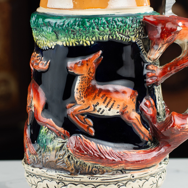 Фарфоровый пивной бокал фото