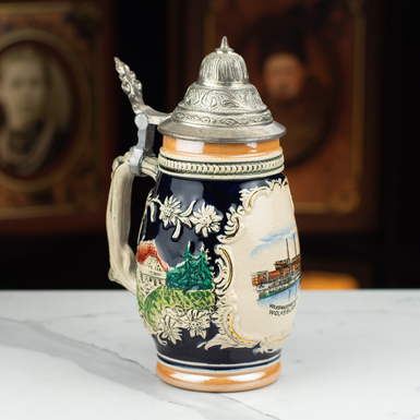 Фарфоровый пивной бокал на подарок фото