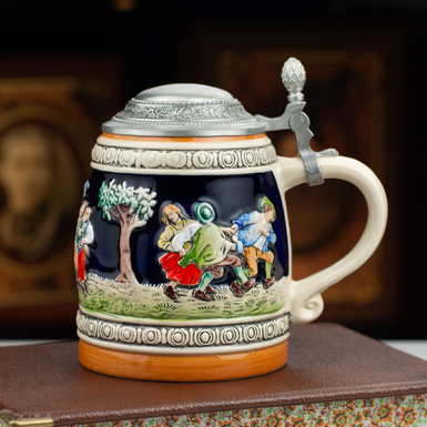 Фарфоровый пивной бокал на подарок фото