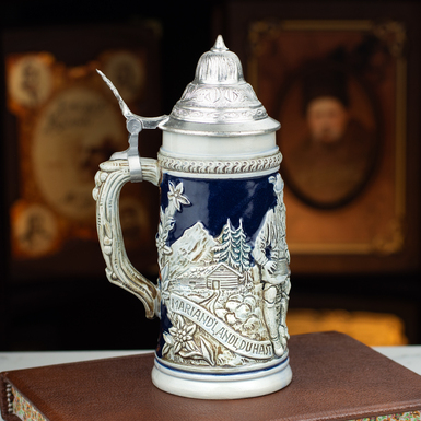 Фарфоровый пивной бокал фото