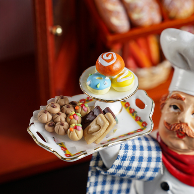 мініатюрна таця з випічкою фото 1