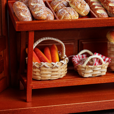 57_мініатюрна лавка з хлібом фото 1