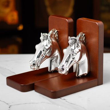 Купити срібні утримувачі для книг "Коні-охоронці" фото 1