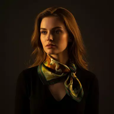 wow video Платок из натурального шелка "Гармония движения" от Fama (лимитированная коллекция, 65х65 см)