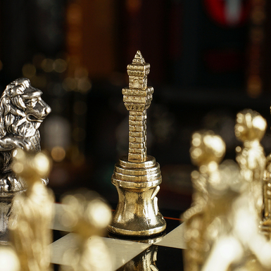 Detailed chess pieces photo