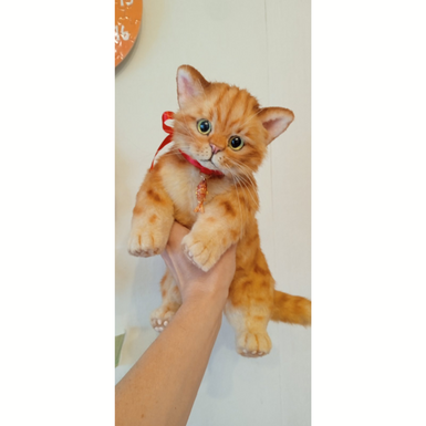 игрушка "Рыжий котенок" ручной работы фото