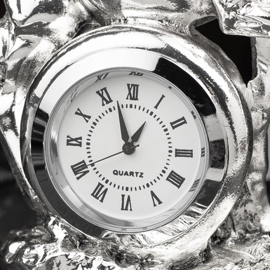 wow video Silver-plated statuette with a clock "Time and Horse" from ArtBe
