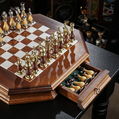 Detailed chess pieces photo