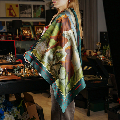 платок из натурального шелка фото 1