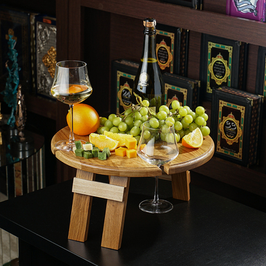 oak wine table photo
