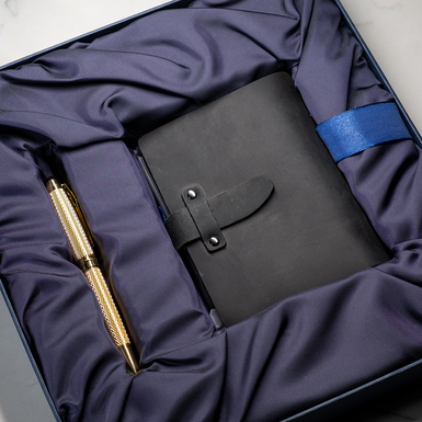 блокнот с ручкой в подарочной коробке фото 1