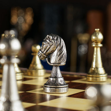 Detailed chess pieces photo