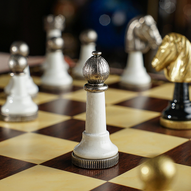 Detailed chess pieces photo