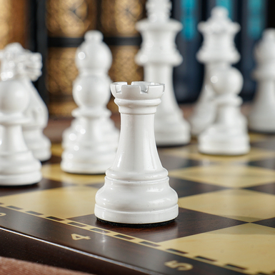 Detailed chess pieces photo