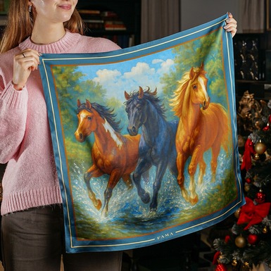 платок из натурального шелка фото