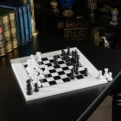 Detailed chess pieces photo