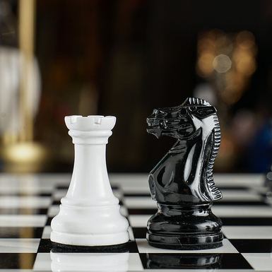 Knight and pawn photo