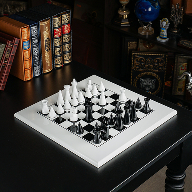 Chess set in the interior photo