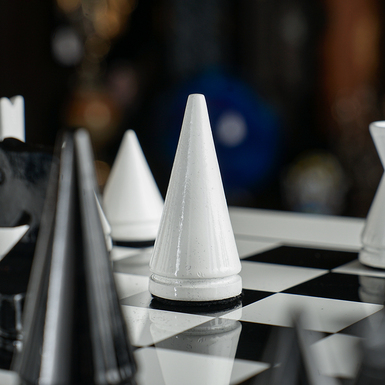 Detailed chess pieces photo