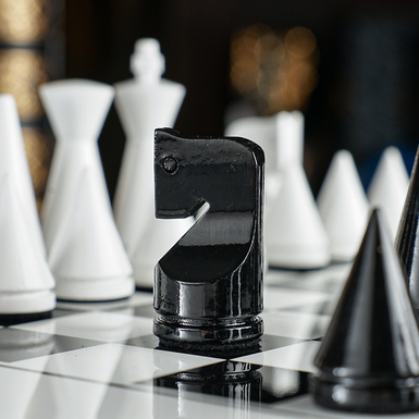 Knight and pawn photo