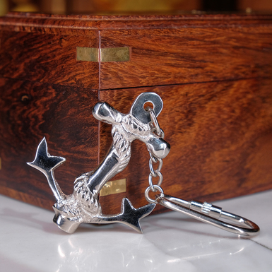 Брелок "Пиратский якорь" из латуни от Ross London фото